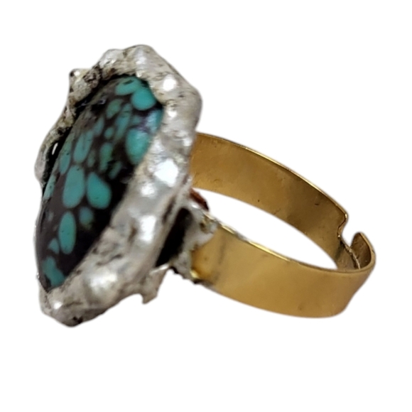 18K Semi-Precious Turquoise Ring - Picture 7 of 10